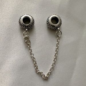 Pandora silver safety chain